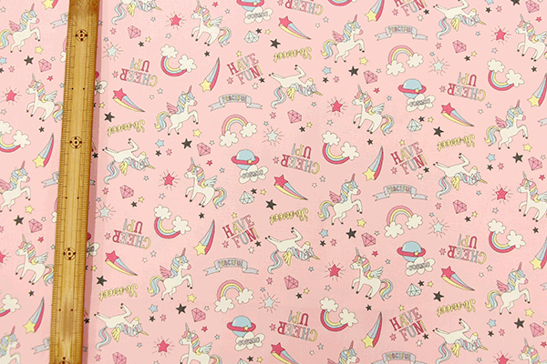 楽天市場 putie ecole レインボーユニコーン 生地 コットンオックスプリント 生地 ユニコーン ペガサス 女の子 入園 入学 入園入学 布 タケヒロヤ 生地布地の店タケヒロヤ