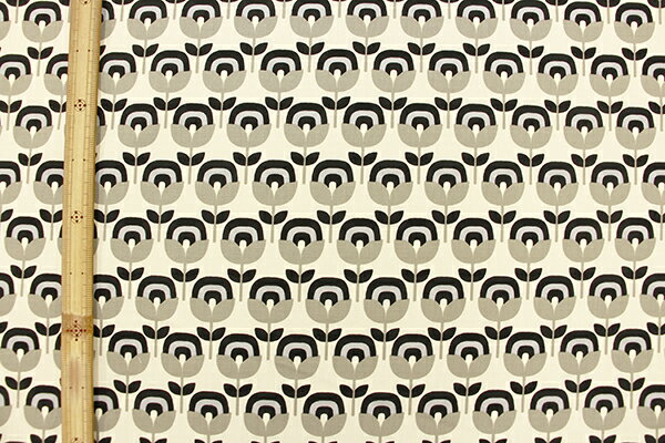 【コットンこばやし】『レトロガーデン』10番キャンバスプリント生地/フラワー/花柄/花/レトロ/コットンこばやし/