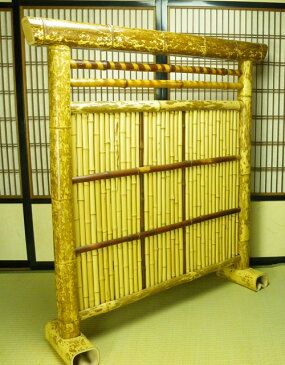 ついたて 衝立 104cm×92cm×26cm 竹製 間仕切り和風 インテリア 夏 日陰 涼しい