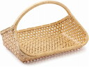 在庫要確認 手付盛篭 角長 L W30cm×D28cm 国産 日本製 カゴ 篭 籠 かご 麻の葉 真竹 渕巻 籐 竹製 天然素材 職人手作りシンプル ナチュラル 買い物 おでかけ 鞄 カバン