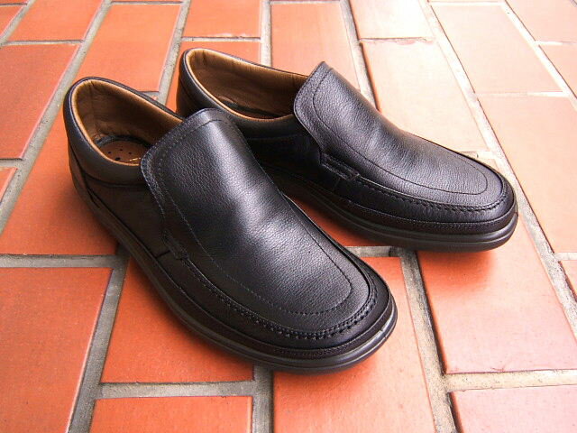 ビジネス＆カジュアルで使える男の機能シューズ！ARUKURUN/アルクラン 紳士靴 スリップオン 1101 ブラック 送料無料