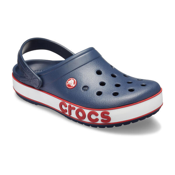 バンドにCROCSロゴをあしらったクロックス クロックバンドボールドロゴクロッグCROCS CROCBAND Logo Clog 206021-4CC