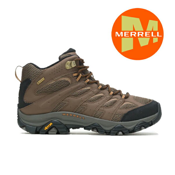 幅広ワイズを採用した「モアブ」最新モデル！メレル/MERRELL モアブ3 シンセティック ミッド ゴアテックス ワイドワイズ M500253W EARTH/アース