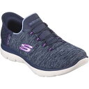 立ったままハンズフリーで靴の脱ぎ履きが可能な♪スケッチャーズ/SKECHERS SUMMITS-DAZZLING HAZEスリップインズサミッツ ダズリング ヘイズハンズフリー スリップインズ 149937W-NVPR