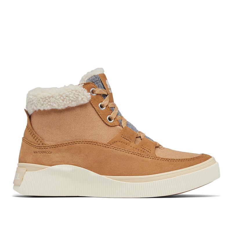 Rakuten - 防水加工されたレザーとキャンパス地の♪SOREL/ソレル アウトアンドアバウト4ミッドスニーカーウォータープルーフNL5159-253