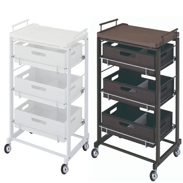 【期間限定20%OFF】C‐355 ストッカーワゴン サロン用 美容院 美容室 サロン台 ワゴン キャスター ロットワゴン セット台 大容量 業務用品 開店準備...