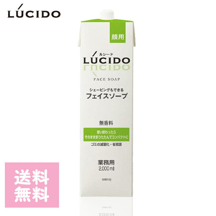 ルシード フェイスソープ 詰替 2000ml ルシード フェイスソープ 詰替用 2L 業務用 無香料【送料無料】【LUCIDO_mandom_マンダム_ルシードトニック_プロ用理美容室専門店_業務用_温泉施設_温浴施設_スポーツ施設_ゴルフ場_スパ施設】 プロ用美容室 美容院専門店