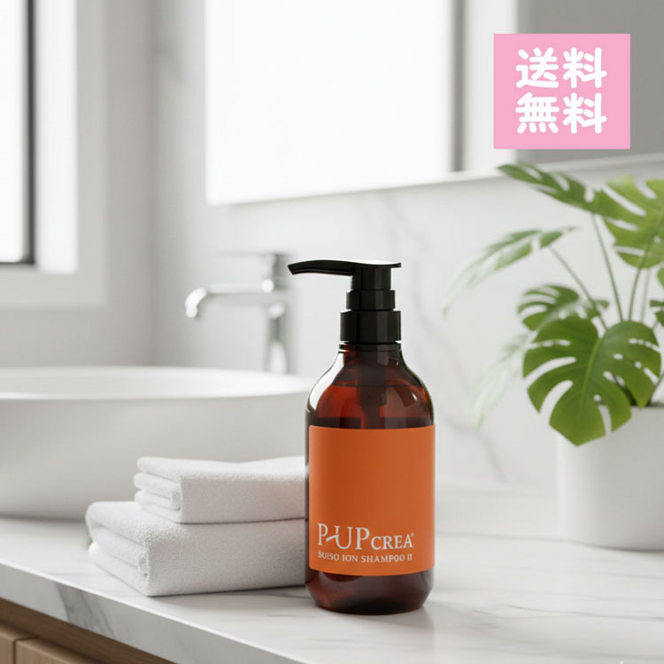 乐天商城 - P-UP CREA 水素イオンシャンプー480ml ボトル　ピーアップ クレア 髪質改善 シャンプー 自宅 うねり 毛先 パサつき 頭皮 くせ毛 まとまる 抗酸化 ヘアケア 艶出し