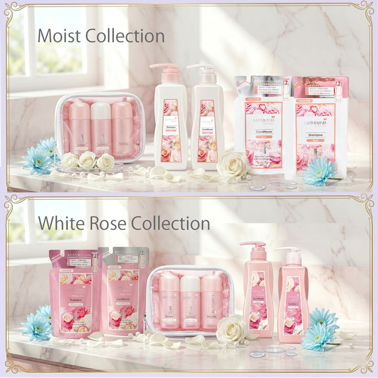 サムライウーマン モイスト トラベルセット 40ml×3種 シャンプー コンディショナー ボディソープ ミニボトル 旅行用 お試し お泊まり takeiteazy-10138896 コスメジャングル サンプル画像2
