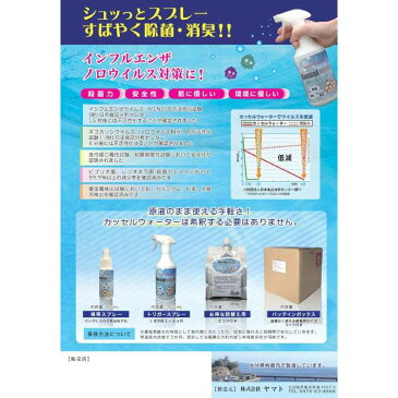 微酸性次亜塩素酸水カッセルウォーターkasselwater 詰替え用1000ml ウイルス対策にお使いください 微酸性電解水