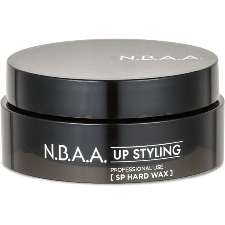 N.B.A.A.アップスタイリングUP STYLING SP ハードワックス 75g■　商品説明手のひらでは伸びやすく、髪につけた時に急激な立ち上がりや、引っかかりを与えるハードタイプのワックス。 パサパサな生え際やうぶ毛のフィッティングに最適で、メンズのショートヘアにもオススメです。 仕上げ用ブラシには、てのひらで馴染ませてからご使用ください。下地創りのされた髪に使用することでデザインクオリティーが上がります。[スタイリング剤][JAN:4524982050038]