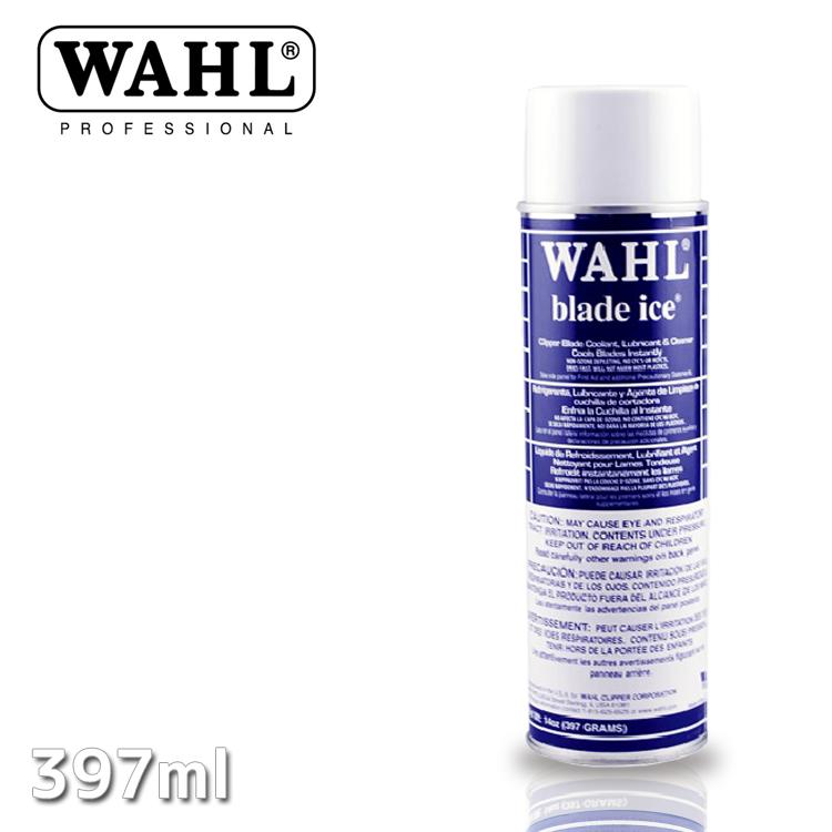 WAHL ブレード・アイス バリカン・トリマー・シェーバー刃専用 冷却スプレー 397ml 　バリカン　メンテナンス■　商品説明熱くなった刃の温度を一気に下げ切れ味も保つ、冷却スプレー 刃の冷却、潤滑、清浄、防錆に■　ご使用方法●バリカン・トリマーの電源を切り、刃に付着している不純物をクリーニングブラシ等で除去、清浄して下さい。 ●液体がバリカン・トリマー本体に流れ込まないように、刃を下に向け、5〜10cm程度離した場所から十分な量の液体を刃に直接スプレーして下さい。 刃以外の箇所には使用しないで下さい。刃以外の箇所に付着した液体は速やかに拭き取って下さい。 ●刃が乾くまで、換気の良い場所に置いて下さい。 刃を最良の状態に保つためにも、バリカン・トリマーを使用されるたびにご使用下さい。■　仕様本体寸法：約H240×W65×D65mm 本体質量：約520g 容量：約397mL ■　メーカーWAHL■　※【ご購入前に必ずお読み下さい】※受注のタイミングによりましては在庫切れとなり発送の遅延、 商品がメーカー廃盤の場合はご注文をキャンセルさせていただく事もございます。 出来る限り迅速にご対応できますよう最善を尽くさせていただきますので、 どうぞ宜しくお願い申し上げます。 【ご注意】パッケージやデザインがリニューアルされたり、 内容量等が新しく変更になる場合がございますので予めご了承のうえご注文くださいませ。[美容雑貨総合][バリカン替刃][JAN: 4571193791885]