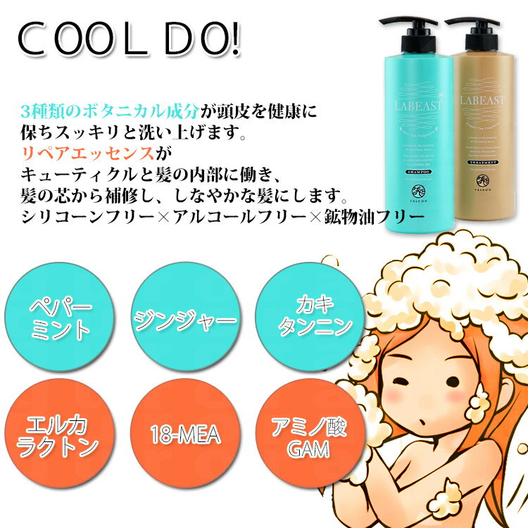 ラビースト クールドゥ シャンプー550ml &トリートメントコンディショナー550g SET LABEAST ダメージヘア/痛んだ髪/ラビューティー プロ用美容室専門店 新生活 一人暮らし 準備 プレゼント用 帰省 お土産 サロンシャンプー サロン専売品 3