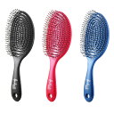 3D デタングルブラシ LASEN らせん ブラック ブルー レッド ヘアブラシ ヘアーブラシ タングルティーザー 絡まない 渦巻状 螺旋状 ブロー サラサラ ...