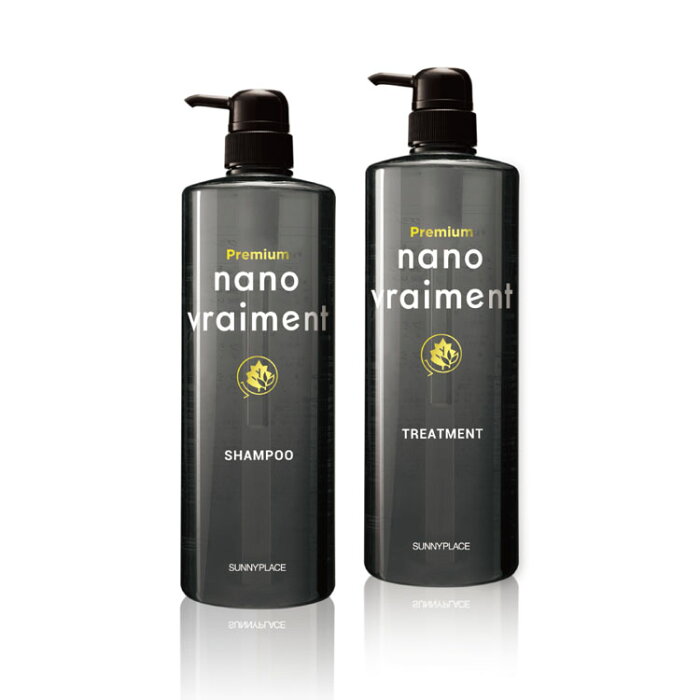 【セット】サニープレイス プレミアム ナノブレマン シャンプー トリートメント 1000ml ダメージ補修 ヘアパック スカルプケア 頭皮ケア ツヤ 艶 スカルプクレンジング ナノ・ブレマン サロン用トリートメント