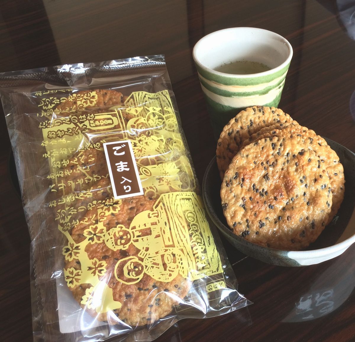 ごませんべい　煎餅　胡麻!【かわのや】【胡麻】≪煎餅 ごま≫【店頭受取対応商品】