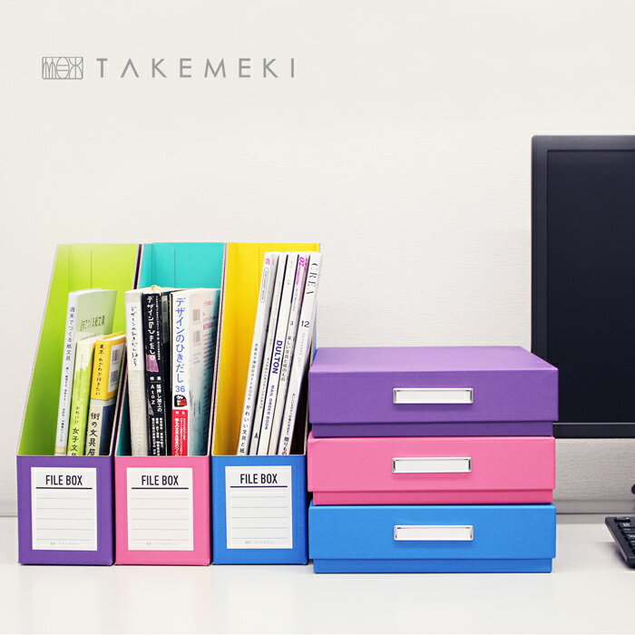 【TAKEMEKI】【5枚分のお値段で6枚入り！】ファイルボックス A4対応／同色6枚セッ...