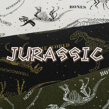 ジュラシック 生地 オックス 恐竜 ダイナソー 入園入学 綿 コットン【5】