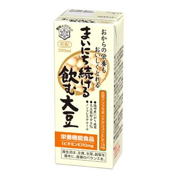 商品説明種類別清涼飲料水 内容量200ml原材料大豆全粒粉、水飴、食塩／粗製海水塩化マグネシウム、乳化剤、pH調整剤、安定剤（増粘多糖類）、ビタミンE、（一部に大豆を含む）E栄養成分 エネルギー128kcalたんぱく質7.7g/脂質4.8g炭水化物14.8g カリウム373mgカルシウム36mgマグネシウム60mgビタミンE10mgコレステロール0g 大豆たんぱく質7.7gイソフラボン19mg保存方法 直射日光や、高温・多湿を避けて保存して下さい。保存期間別途商品に記載 メーカー名、又は販売業者名 雪印メグミルク区分特定保健用食品 製造国日本製広告文責タケモトミルクコーポレーション株式会社電話番号　055-972-8509