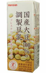 マルサン豆乳／特定保健用食品／国産大豆100％の調整豆乳200ml×72本 　送料無料