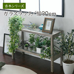 古材 2段 シャビ ロータイプ ガラス 観葉植物 ラック ガラスラック 室内 味わいのある古木風シートとガラスを組み合わせたデザインが お部屋全体にすっきりとした印象を与える幅90cmのオープンラック インテリア ガラス 花台 フラワースタンド 鉢置き台 木製 幅90 奥行 古材 2段 シャビ ロータイプ ガラス 観葉植物 ラック ガラスラック 室内 味わいのある古木風シートとガラスを組み合わせたデザインが お部屋全体にすっきりとした印象を与える幅90cmのオープンラック インテリア ガラス 花台 フラワースタンド 鉢置き台 木製 幅90 奥行
