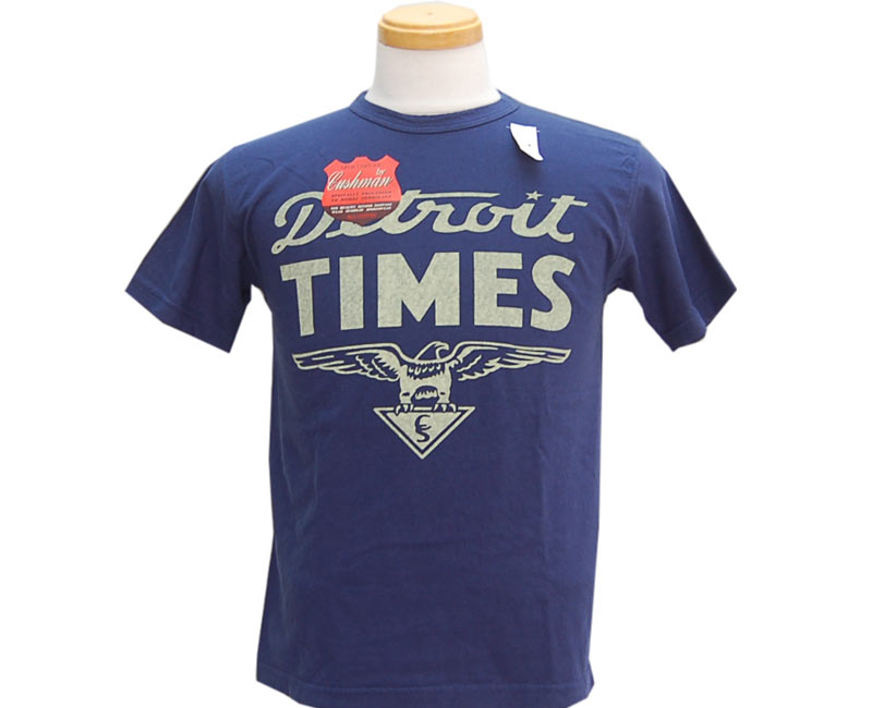 CUSHMANクッシュマン T-シャツ リサイクルコットンTEE DETROIT TIMESsmtb-k】【kb】