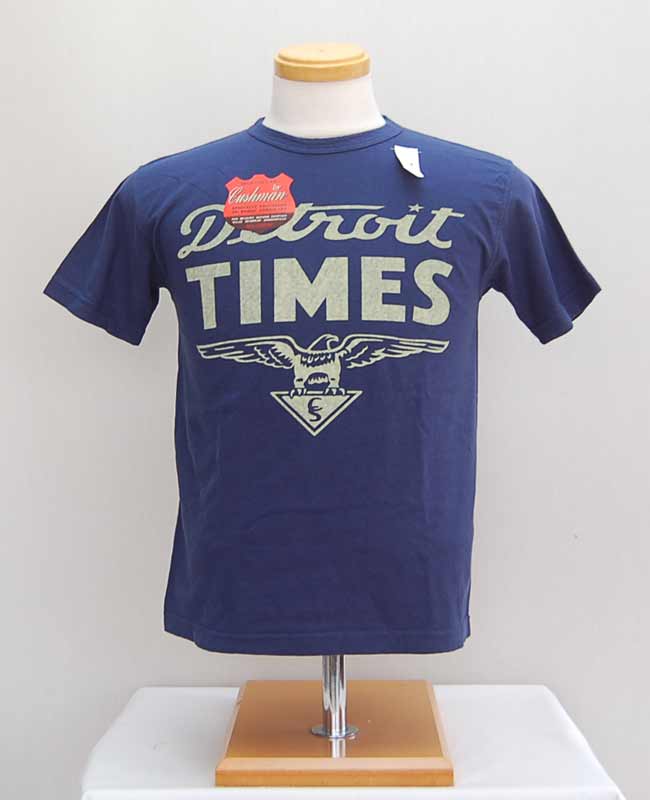 CUSHMANクッシュマン T-シャツ リサイクルコットンTEE DETROIT TIMESsmtb-k】【kb】