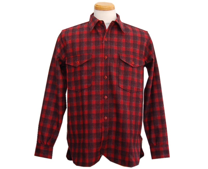 WAREHOUSEウエアハウス　長袖シャツ　【PENDLETON×WAREHOUSE】 WOOL SHIRTS　(レッド/ブラック)