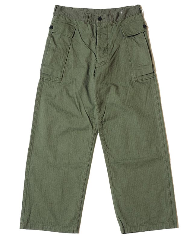 WAREHOUSE ウエアハウス ジーンズ 1098 U.S.ARMY HERRINGBONE PANTS(O.DGREEN)