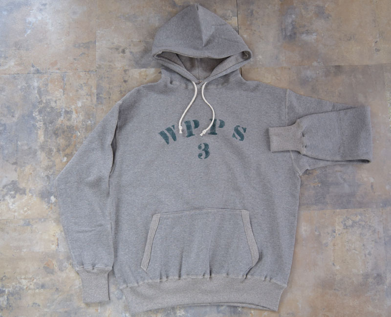 WAREHOUSE ウエアハウス 2本針スウェットフード WPPS Lot 450/杢グレー