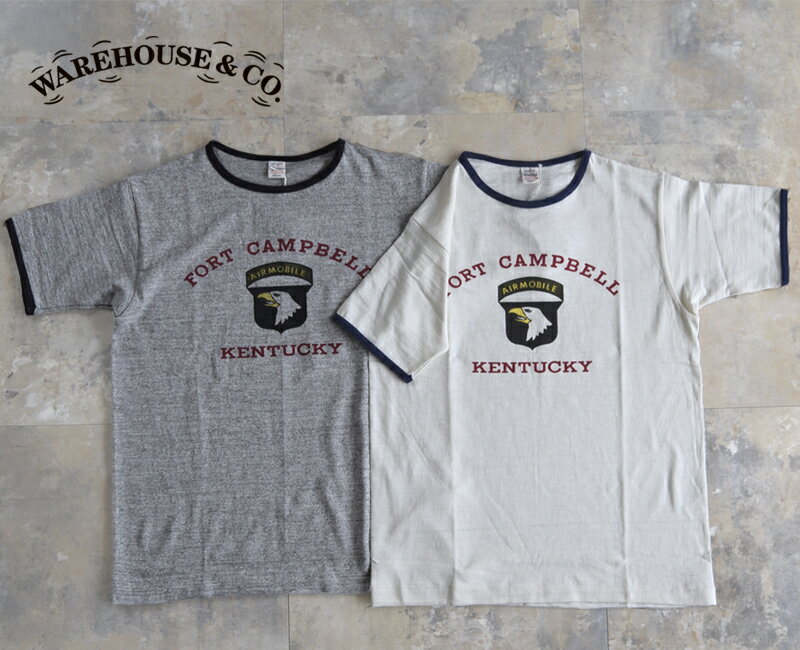 WAREHOUSEウエアハウス T-シャツリンガーLot 4059 FORT CAMPBELL【イーグル】