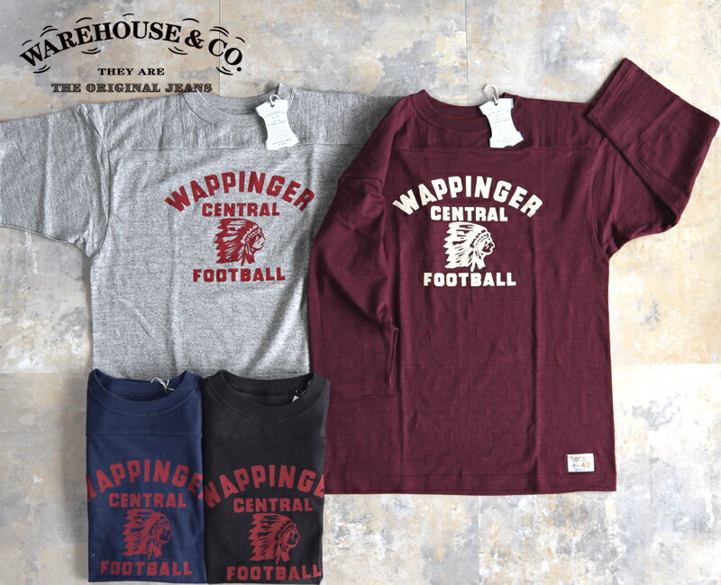 WAREHOUSEウエアハウス 4063 7分袖フットボールT FOOTBALL WAPPINGER