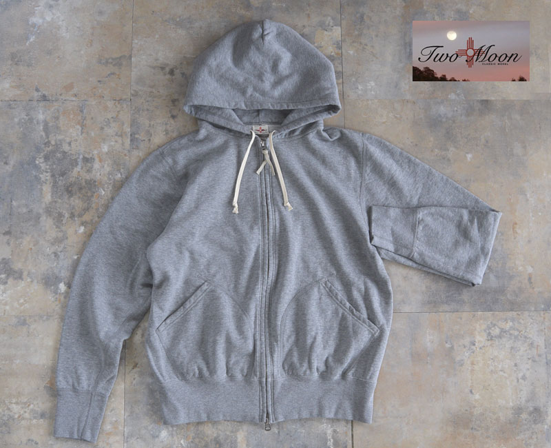 TWO MOON トゥームーン スウェット 10191 Light Weight Full-Zip Parka2025/ Heather gray