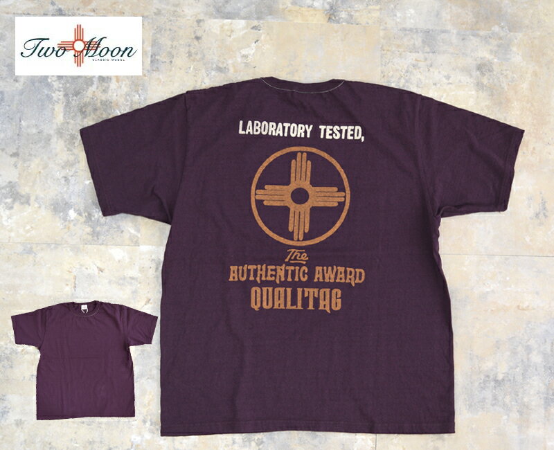 TWO MOONȥࡼ T- 29114 Qualitag Tee / Dark Purple