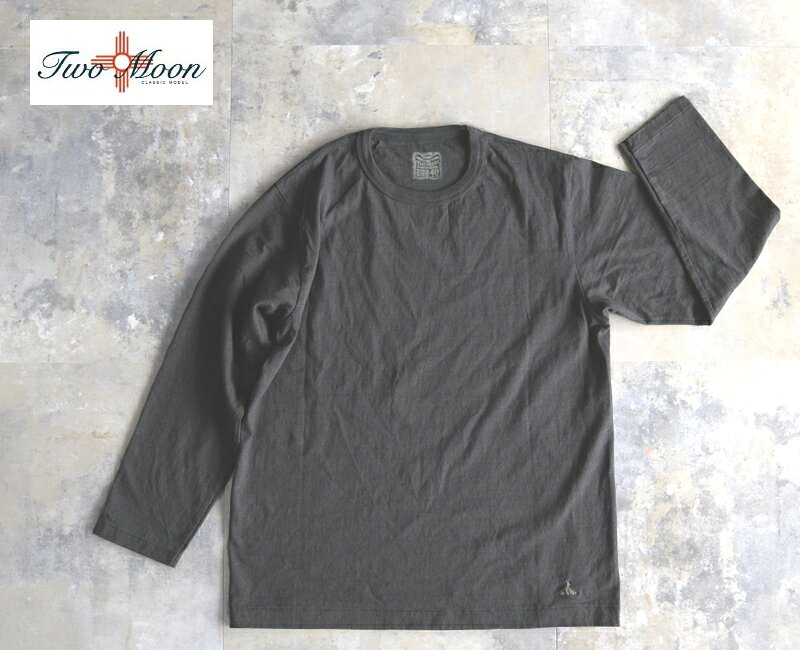 Two Moon（トゥームーン） Long Sleeve T-shirt ロングスリーブTシャツ 20289 / Black brown