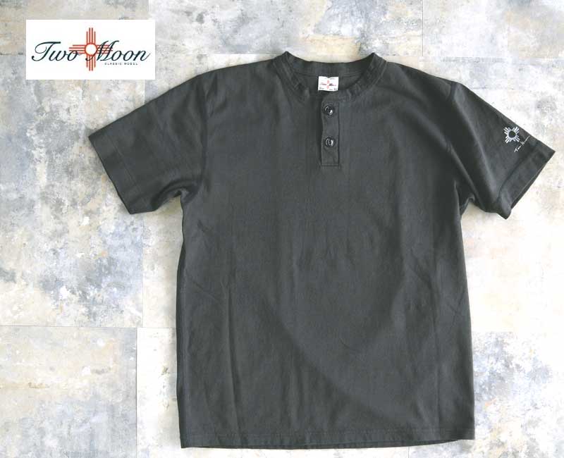 Rakuten - TWO MOON トゥームーン ヘンリーネックTシャツ Lot 24223-73 【2026 Version】 Rafi Henley neck T-shirt /チャコール)