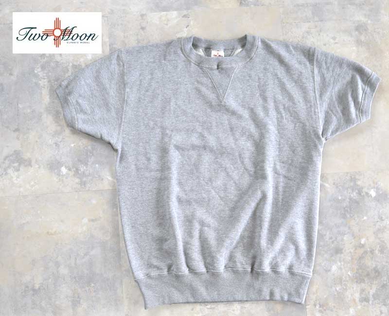 乐天商城 - Two Moon トゥームーン 両Vガゼット 丸胴 半袖スウェット 10260-71 Heather gray