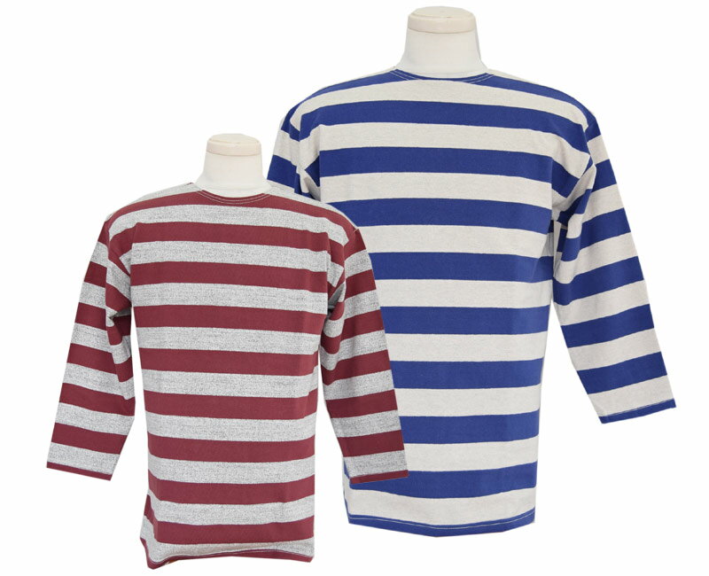 WAREHOUSEウエアハウス ロングスリーブ 4051　2インチボーダー7分袖(4.0)