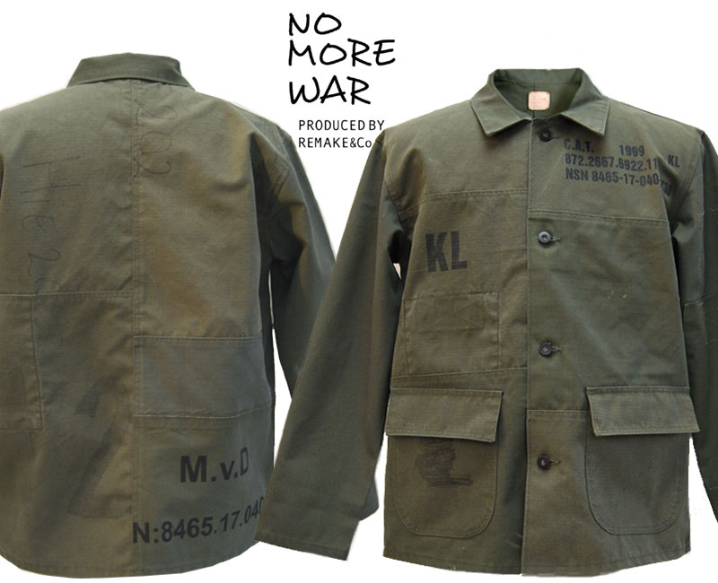 NO MORE WAR REMAKE&Co. ノーモアウォー ダッフルカバーオール REB017