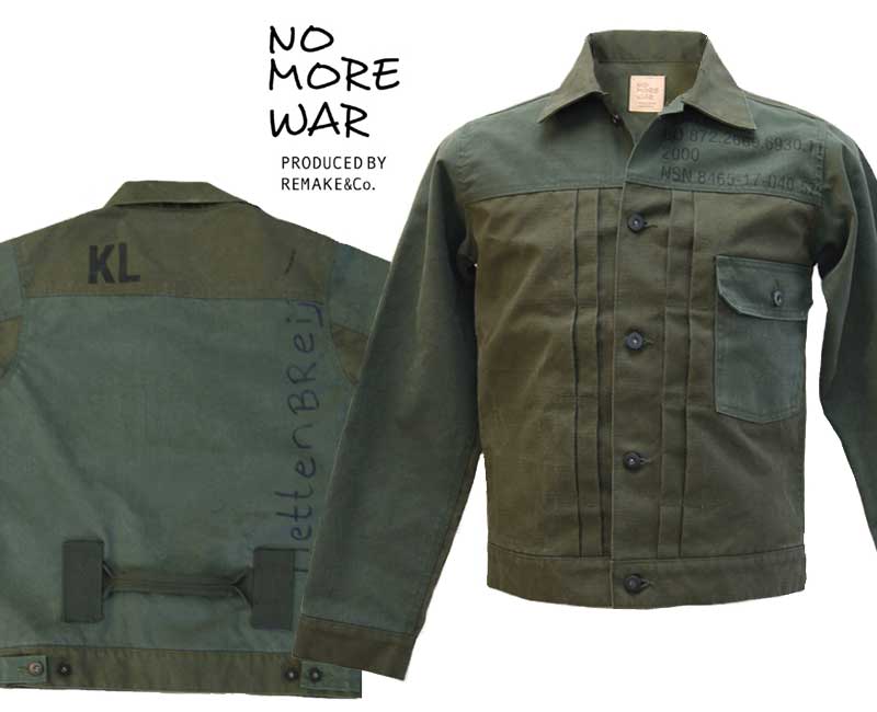 乐天商城 - 【期間限定販売】NO MORE WAR REMAKE&Co. ノーモアウォー ダッフルGジャン REB017【size S】