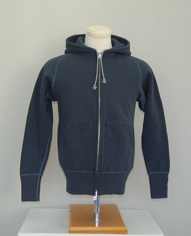 Two Moon トゥームーン スウェット 丸胴針抜きリブ 16504 フルジップスウェットパーカー(38：ダークネイビー)