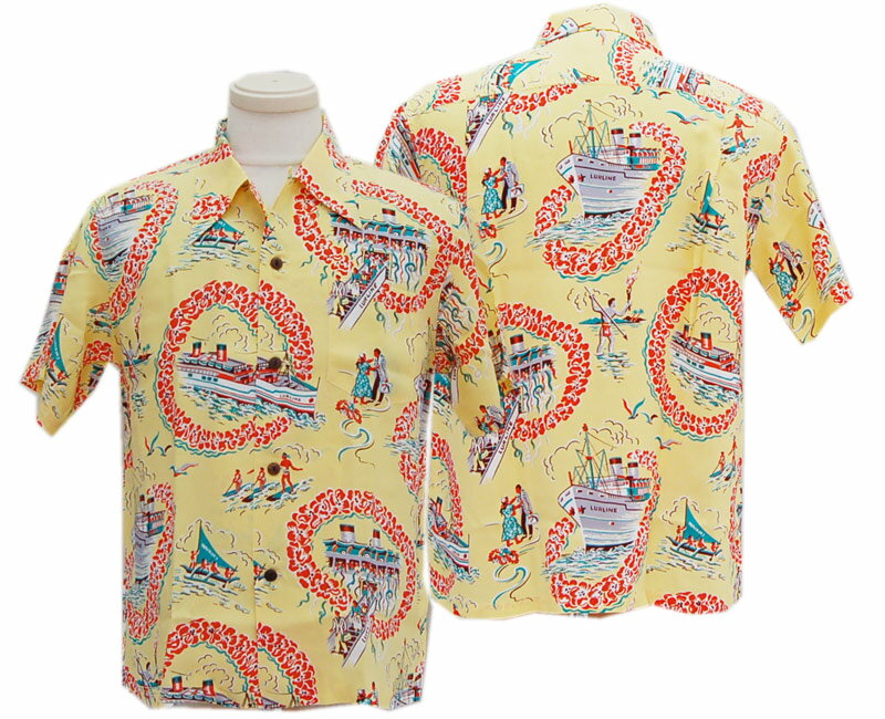 楽天TAKE OFF2021 SunSurf Special Edition HAWIIAN SHIRT SS38681”MATSON LINE”（155:YELLOW）