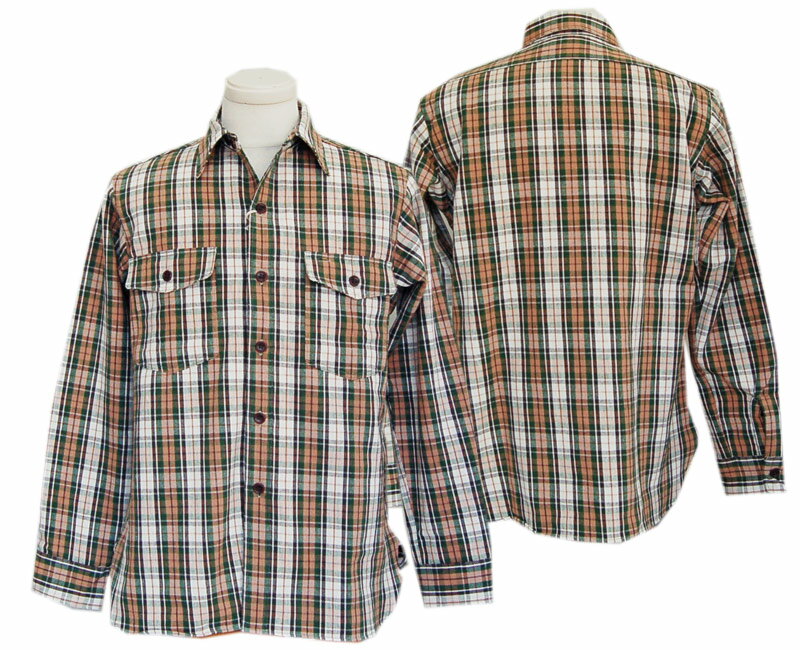 WAREHOUSE ウエアハウス 長袖シャツ 3022 FLANNEL SHIRTS WITH CHINSTRAP H柄 NON WASH