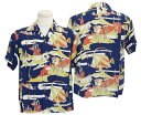 2023 SunSurf TT[t SS39029 / RAYON HAWAIIAN SHIRT gMOORISH IDOLh(128:NAVY)