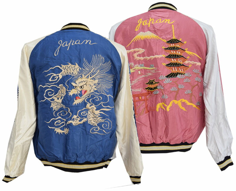 楽天TAKE OFFTAILOR TOYO テーラー東洋スカジャン TT15491-125.Early 1950s Style Acetate Souvenir Jacket“WHITE DRAGON × LANDSCAPE