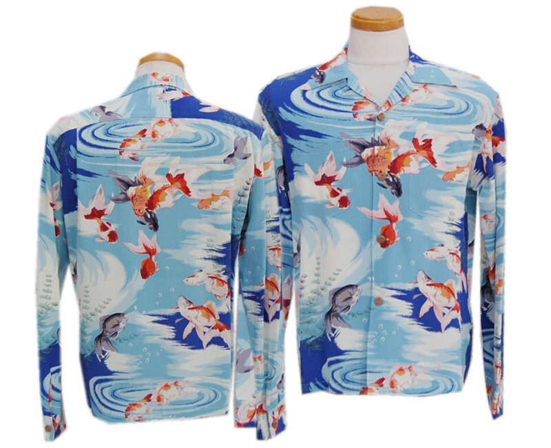 SunSurf サンサーフ 長袖　2019 L/S RAYON HAWAIIAN SHIRT”GOLD FISH”