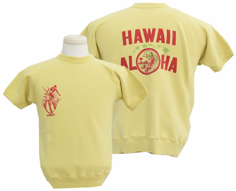 WAREHOUSEウエアハウス 半袖スウェット 4084 半袖SW HAWAII ALOHA