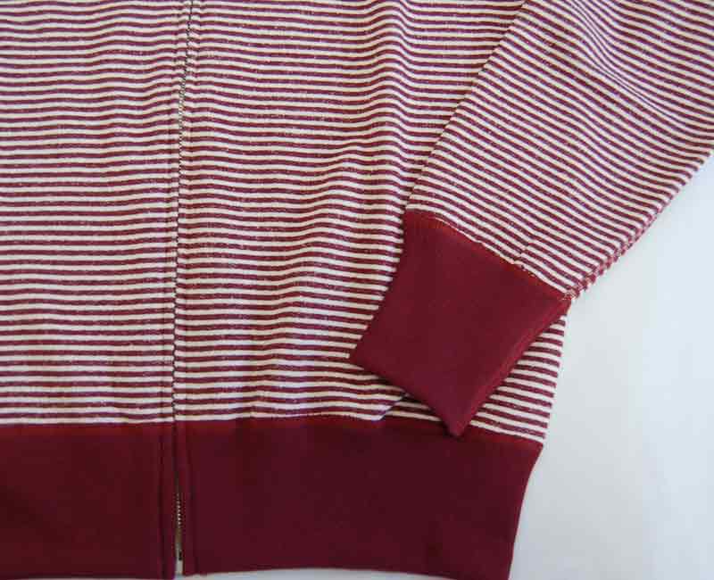 HELLER'S CAFE ヘラーズカフェ 【HELLER'S CAFE】 1940's Cotton Fleece Lined Border Full Zip Sweat 【smtb-k】【kb】