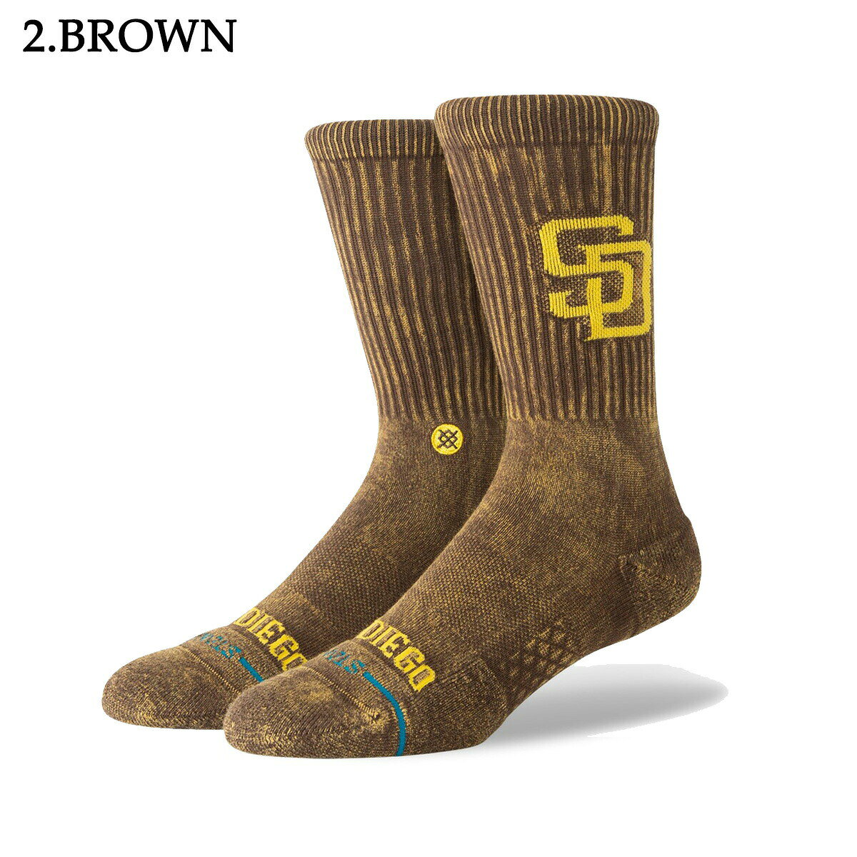 TAKE OFF ONLINEのSTANCE FADE SOCKS A556A24 スタンス ソックス フェード ソックス ブルー ブラウン ネイビー メンズ 靴下｜アングル3