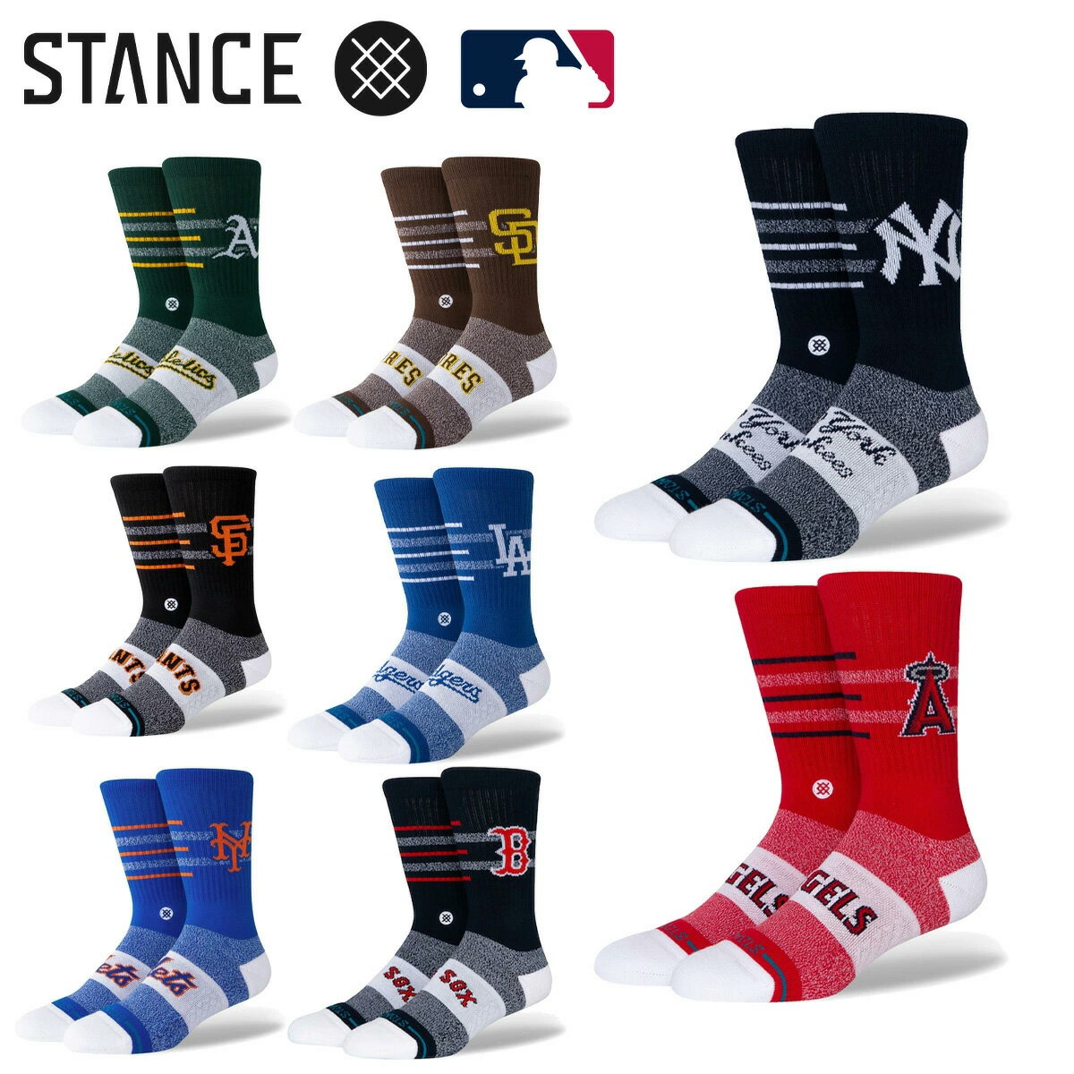 【マラソン期間P5倍!!】STANCE CLOSER SOCKS A556A24 スタンス ソックス クローザー ソックス ブルー ブラウン ネイビー レッド グリーン メンズ 靴下